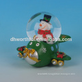 Lovely snowman shape resin custom snow globe